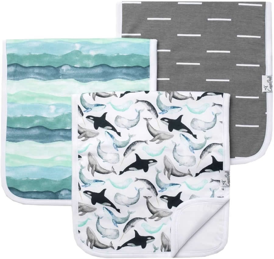 Copper Pearl Premium Burp Cloths, 3 Pack - Kai - X0022UOANZ