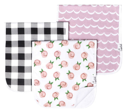 Copper Pearl Premium Burp Cloths, 3 Pack - Rosie - X001DF02KZ