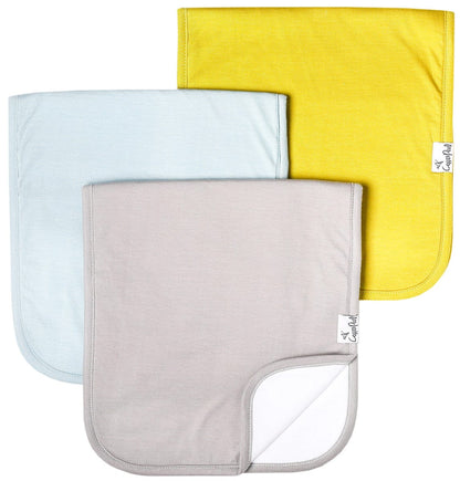 Copper Pearl Premium Burp Cloths, 3 Pack - Stone