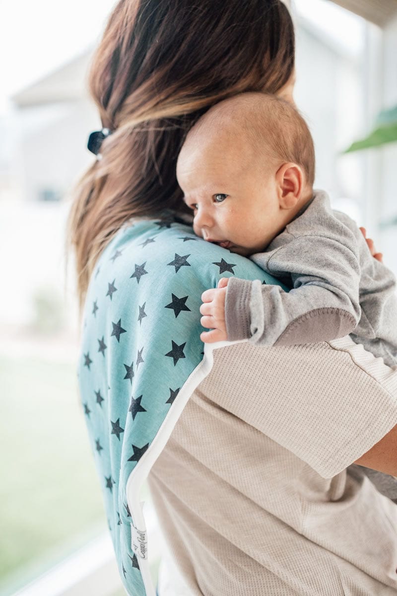 Copper Pearl Premium Burp Cloths, 3 Pack - Varsity - X001VBGL15