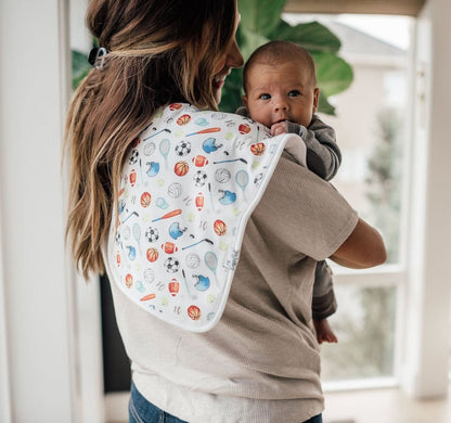 Copper Pearl Premium Burp Cloths, 3 Pack - Varsity - X001VBGL15