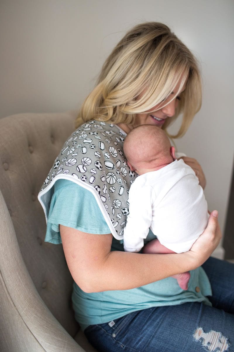 Copper Pearl Premium Burp Cloths, 3 Pack - Varsity - X001VBGL15