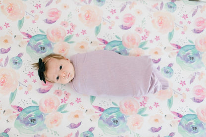 Copper Pearl Premium Fitted Crib Sheet - Bloom - X001Z6KQCL