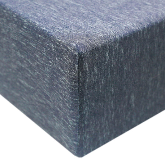 Copper Pearl Premium Fitted Crib Sheet - Denim