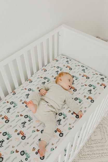 Copper Pearl Premium Fitted Crib Sheet - Jo - X002KWZ435