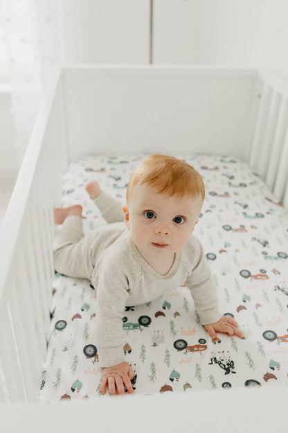 Copper Pearl Premium Fitted Crib Sheet - Jo - X002KWZ435