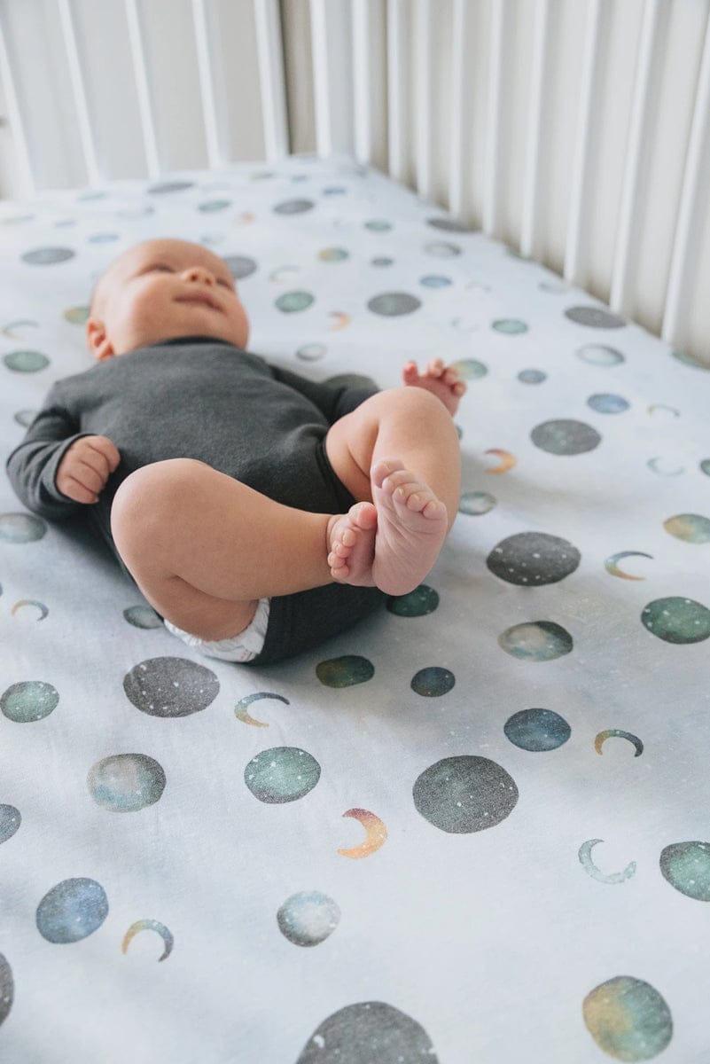 Copper Pearl Premium Fitted Crib Sheet - Lunar - X0029EOXKT