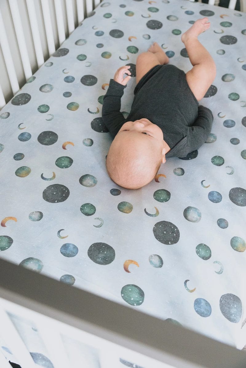 Copper Pearl Premium Fitted Crib Sheet - Lunar - X0029EOXKT