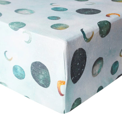 Copper Pearl Premium Fitted Crib Sheet - Lunar - X0029EOXKT