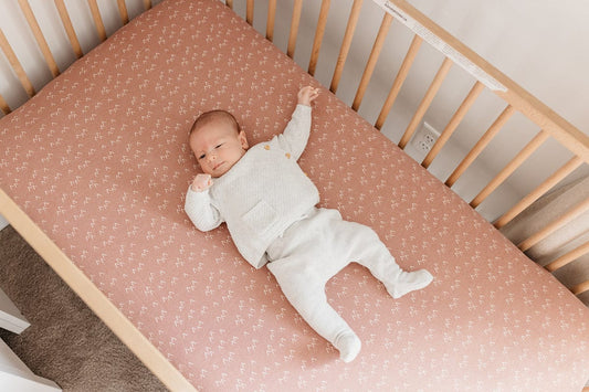 Copper Pearl Premium Fitted Crib Sheet - Rocky - X002ZMILC1
