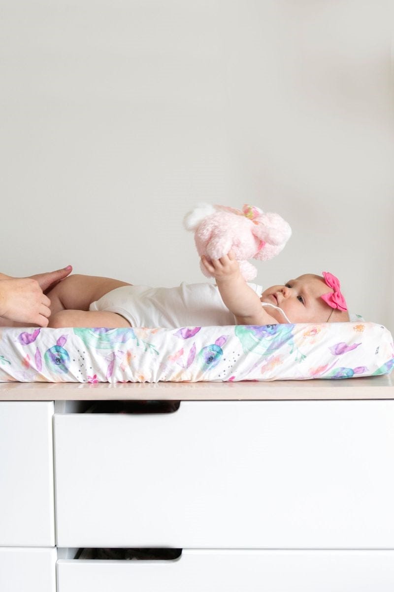 Copper Pearl Premium Knit Diaper Changing Pad Cover - Bloom - X001Z77TRP