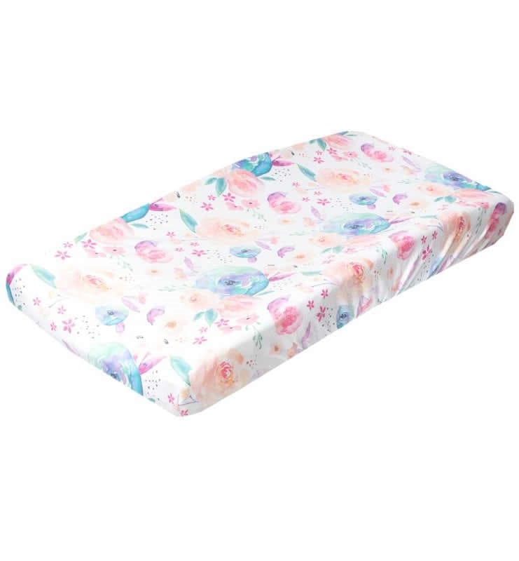 Copper Pearl Premium Knit Diaper Changing Pad Cover - Bloom - X001Z77TRP