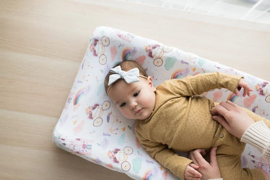 Copper Pearl Premium Knit Diaper Changing Pad Cover - Enchanted - X0029FAE83