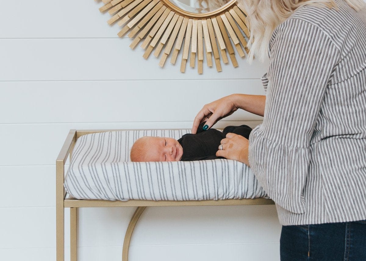 Copper Pearl Premium Knit Diaper Changing Pad Cover - Midtown - X001Z84ZDF