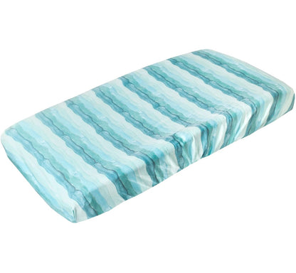 Copper Pearl Premium Knit Diaper Changing Pad Cover - Waves - X0029M23XF