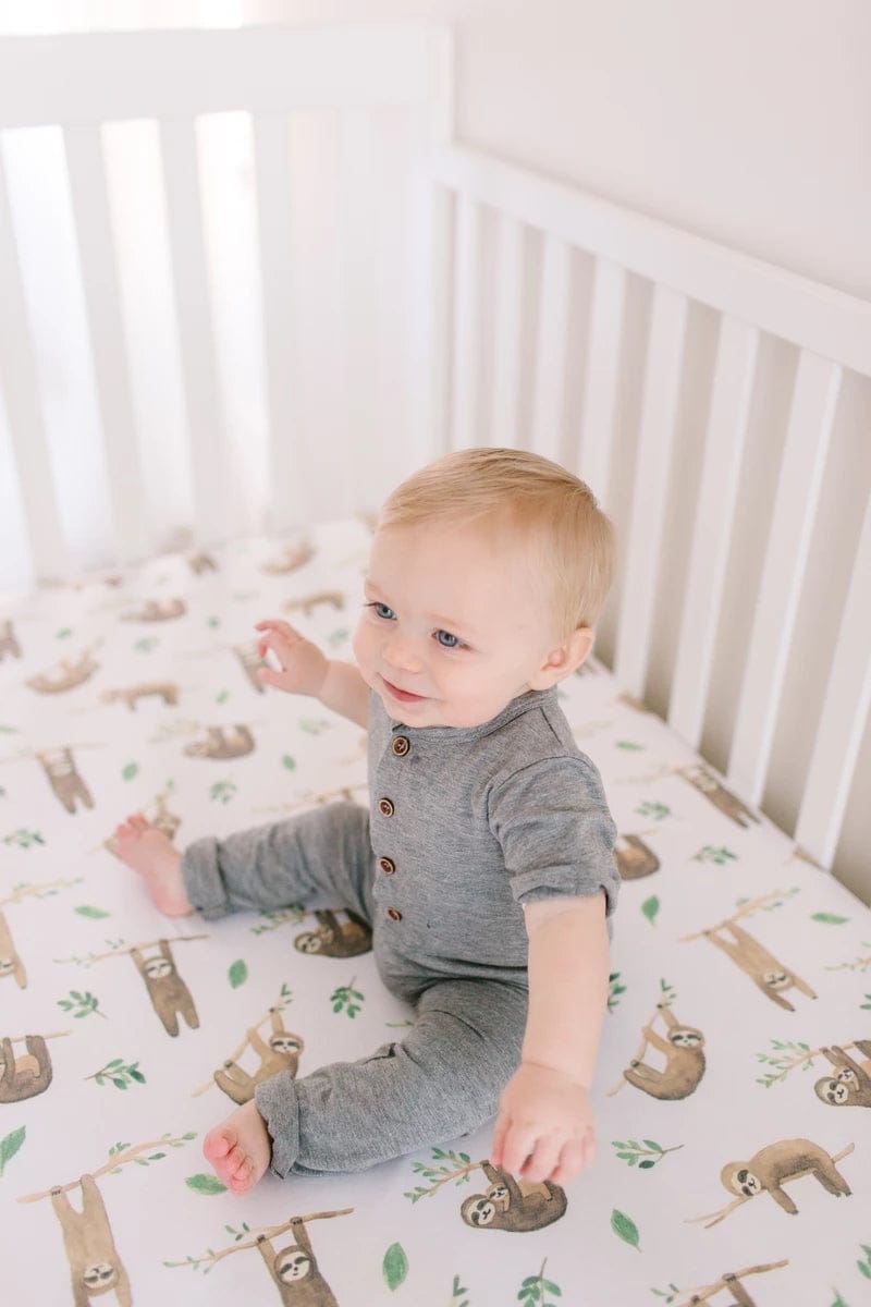 Copper Pearl Premium Fitted Crib Sheet - Noah - X001YYAUEX