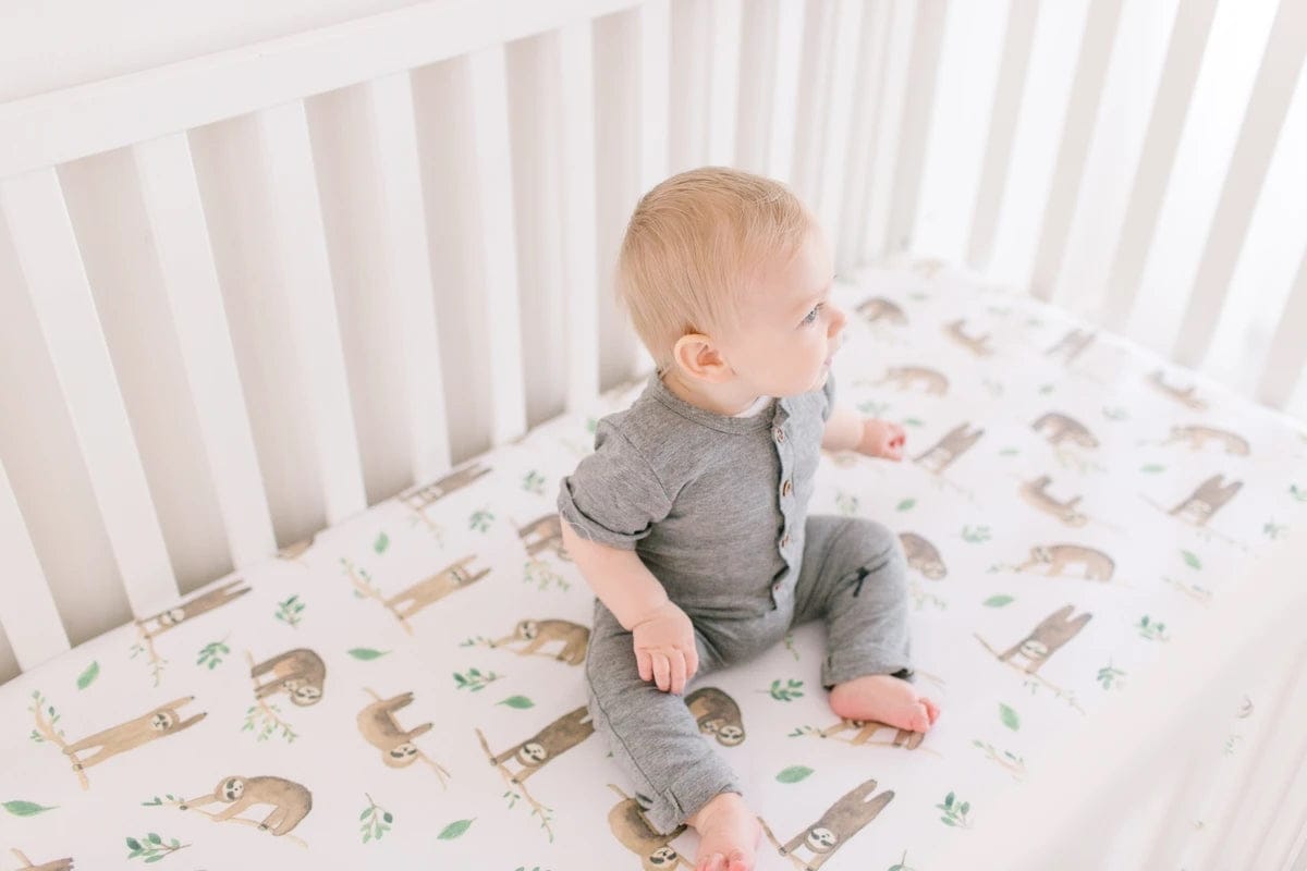 Copper Pearl Premium Fitted Crib Sheet - Noah - X001YYAUEX