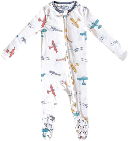 Copper Pearl Zip-up Footie - Ace (0-3M) - X003QERJ5H