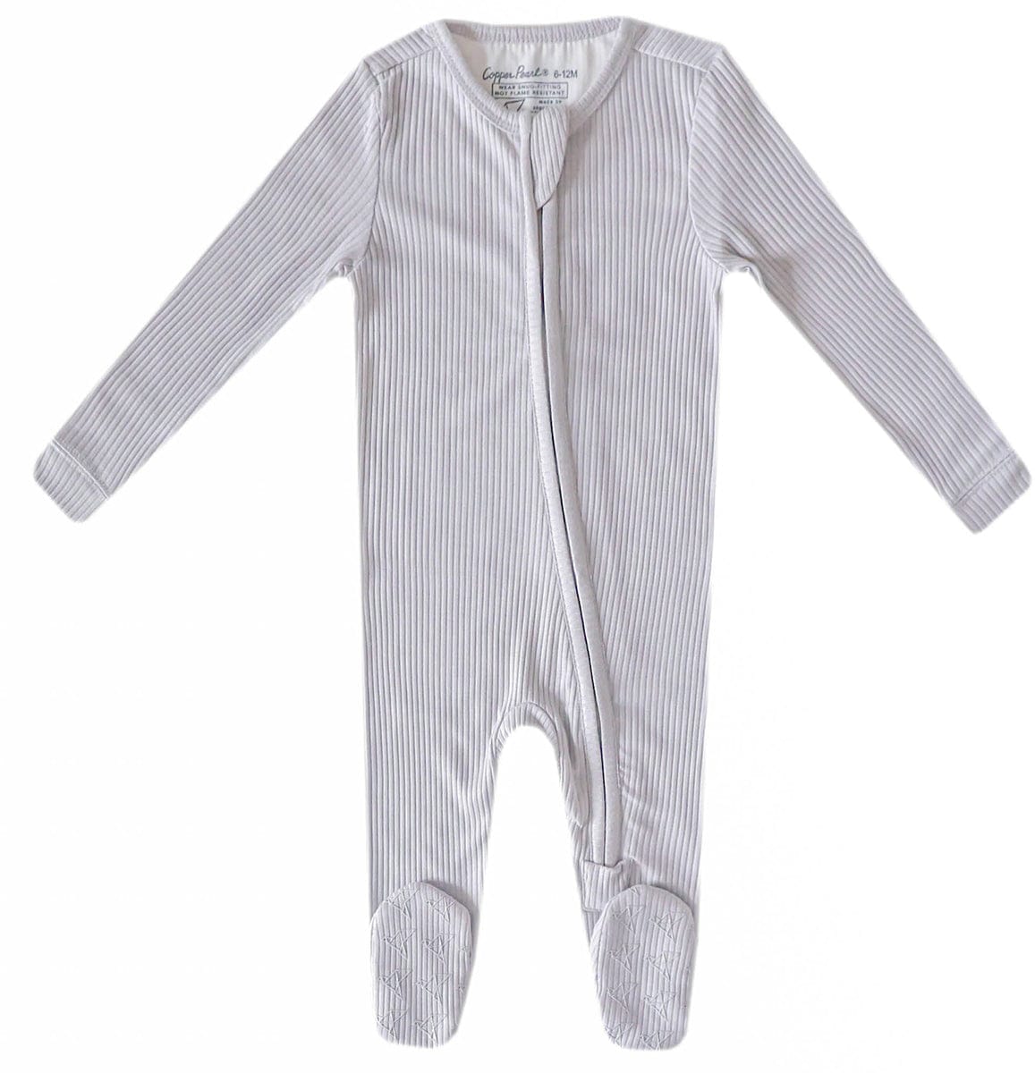 Copper Pearl Zip-up Footie - Ash (12-18M) - X003V4DMAX