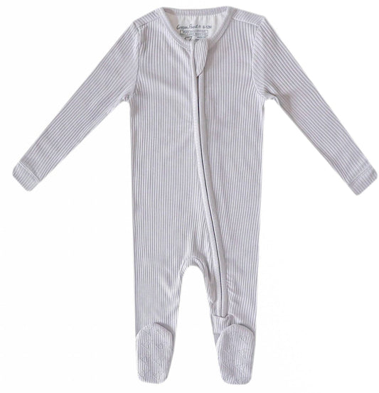 Copper Pearl Zip-up Footie - Ash (6-12M) - X003V4NABT