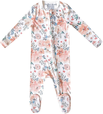 Copper Pearl Zip-up Footie - Autumn (0-3M) - X003QEOW8J