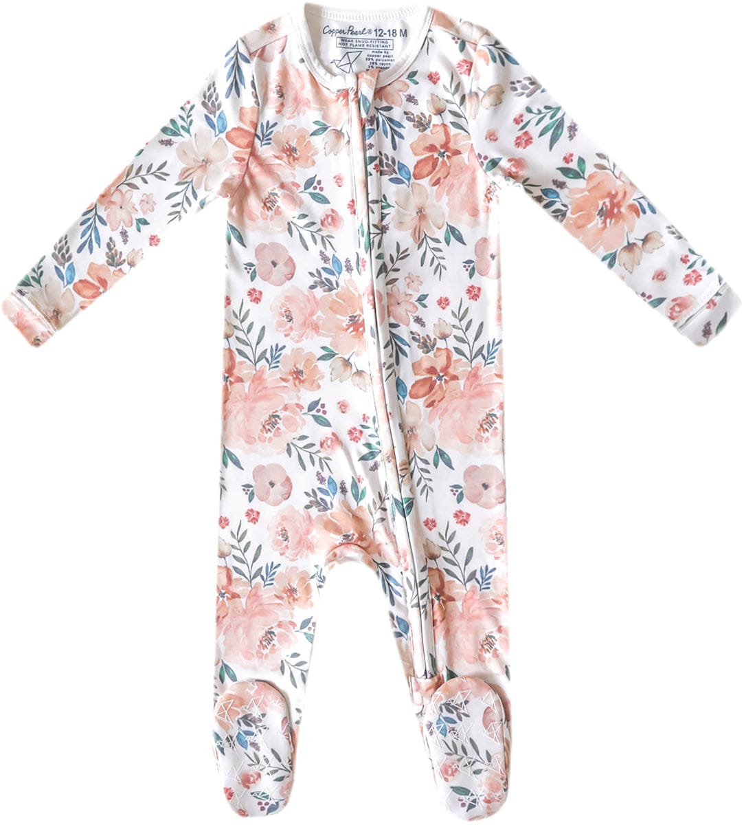Copper Pearl Zip-up Footie - Autumn (18-24M) - X003QERJX9