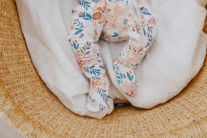 Copper Pearl Zip-up Footie - Autumn (3-6M) - X003QERJST