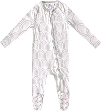 Copper Pearl Zip-up Footie - Bliss (3-6M) - X003QEOYGT