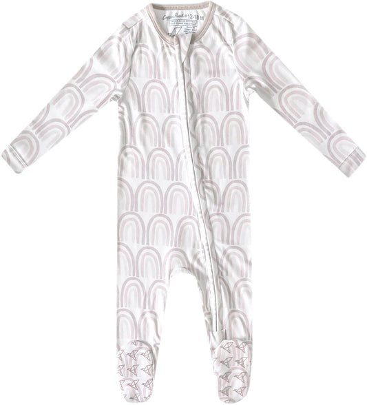 Copper Pearl Zip-up Footie - Bliss (3-6M) - X003QEOYGT