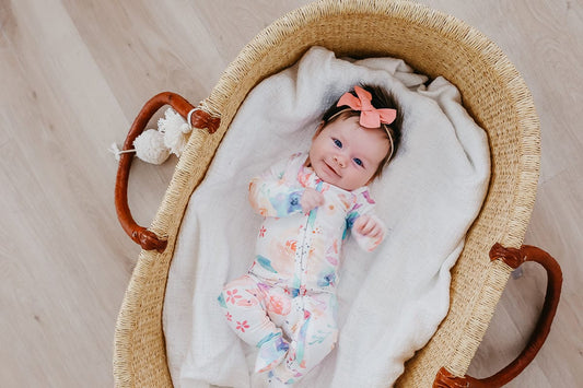 Copper Pearl Zip-up Footie - Bloom (6-12M) - X003QEOYHX