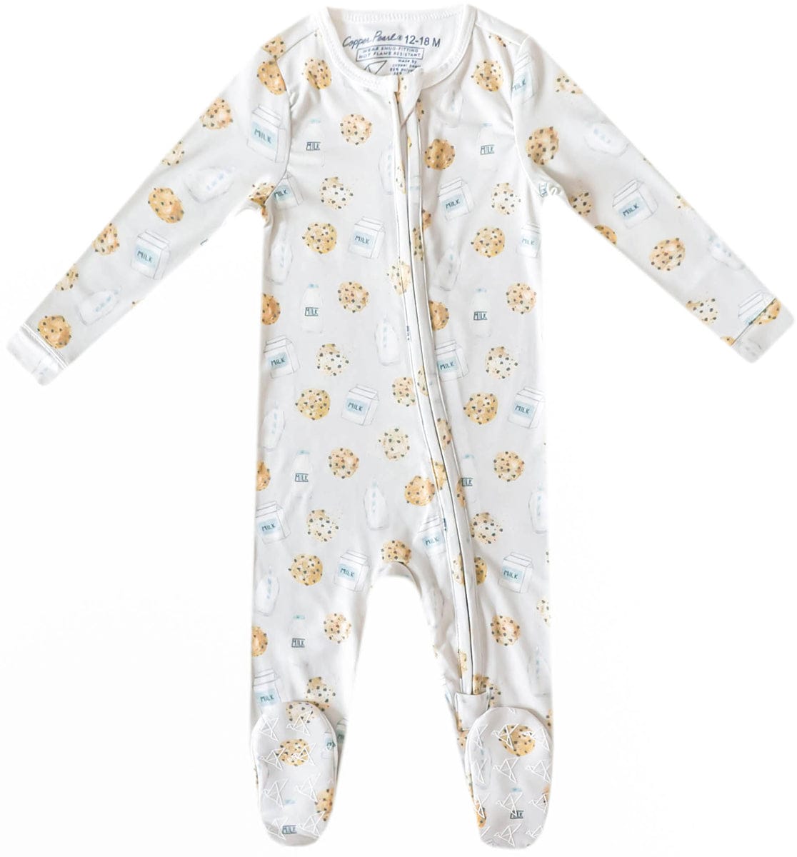 Copper Pearl Zip-up Footie - Chip (18-24M) - X003QERITJ