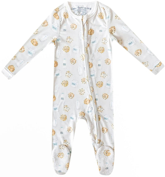 Copper Pearl Zip-up Footie - Chip (18-24M) - X003QERITJ