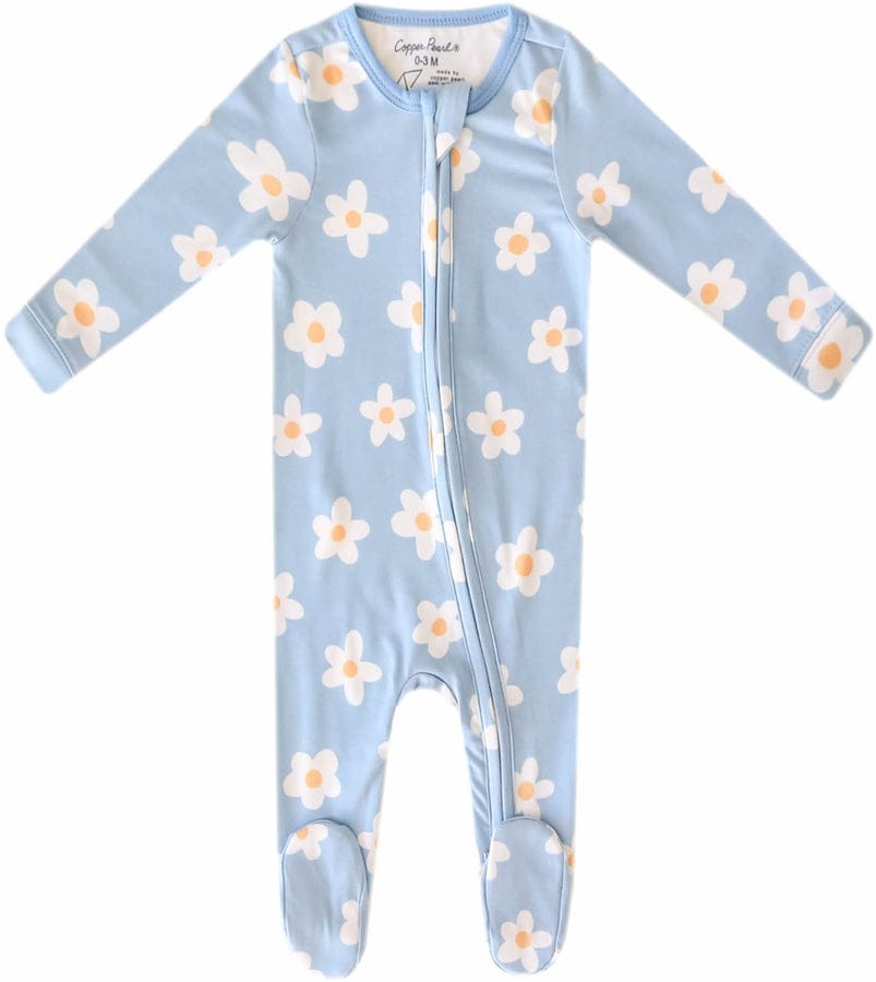 Copper Pearl Zip-up Footie, Della (18-24M) - X003ZY0N5B
