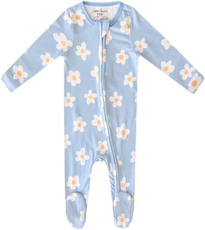 Copper Pearl Zip-up Footie - Della (6-12M) - X003ZY150X