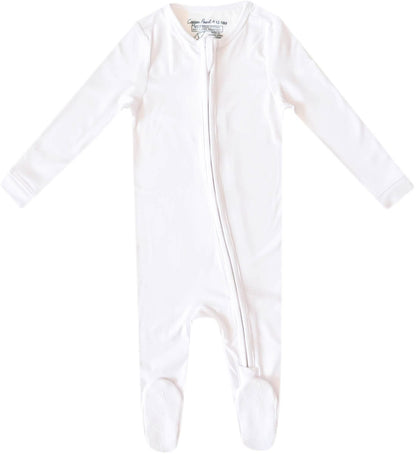 Copper Pearl Zip-up Footie - Dove (12-18M) - X003QELBJH