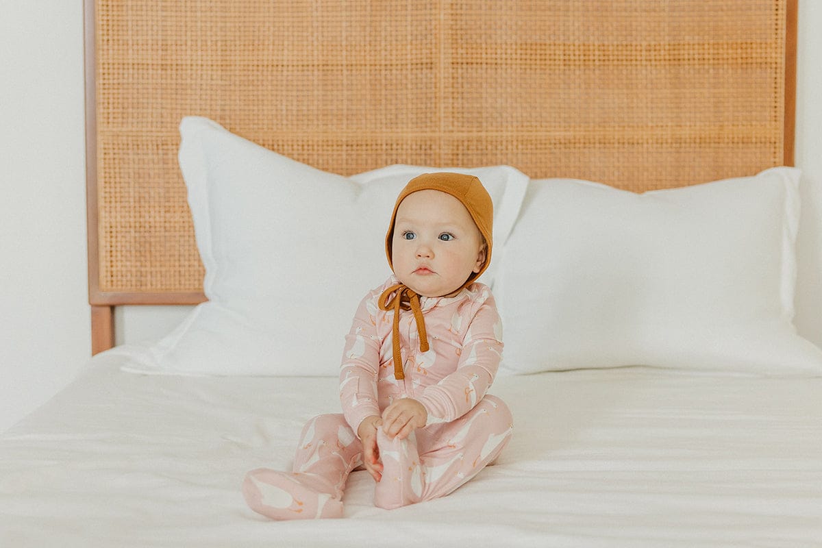 Copper Pearl Zip-up Footie - Goosie (12-18M) - X003ZY159J