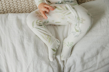 Copper Pearl Zip-up Footie - Haven (3-6M) - X003QEOWE3
