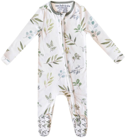 Copper Pearl Zip-up Footie - Haven (3-6M) - X003QEOWE3