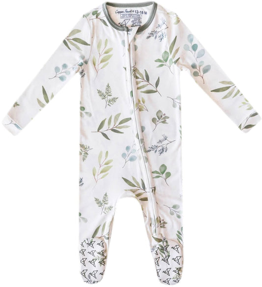 Copper Pearl Zip-up Footie - Haven (6-12M) - X003QEOY7N