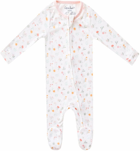 Copper Pearl Zip-up Footie, Mabel (0-3M) - X003ZY14NB