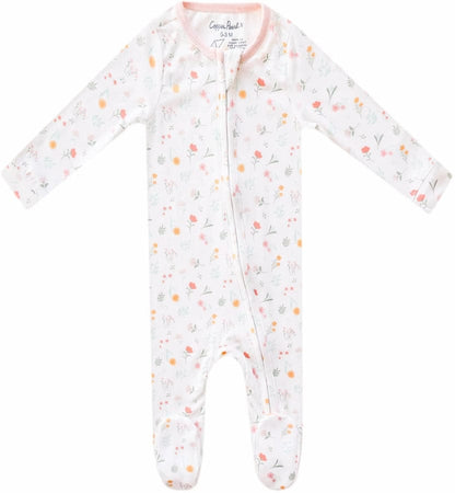 Copper Pearl Zip-up Footie, Mabel (0-3M) - X003ZY14NB