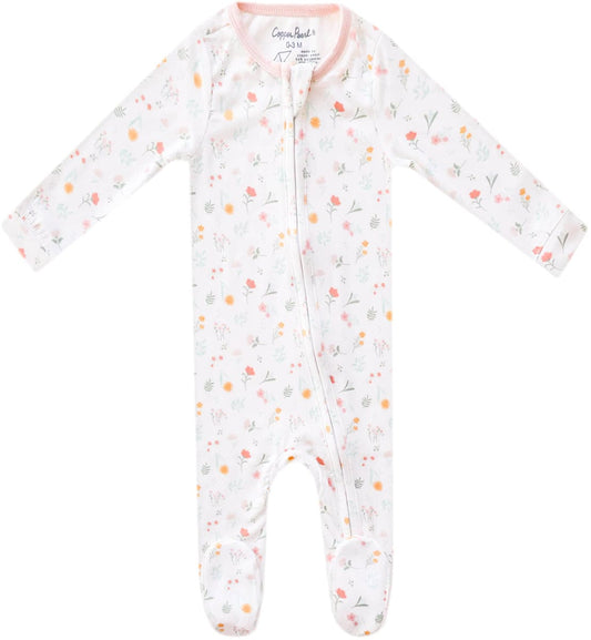 Copper Pearl Zip-up Footie - Mabel (12-18M) - X003ZY3ROZ