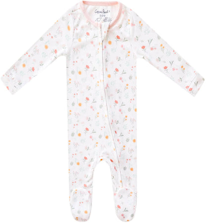 Copper Pearl Zip-up Footie - Mabel (6-12M) - X003ZY14LX