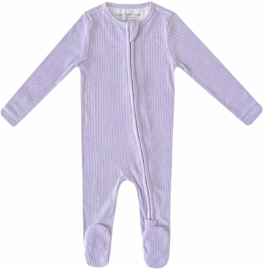 Copper Pearl Zip-up Footie, Periwinkle (3-6M) - X003V4NAEV