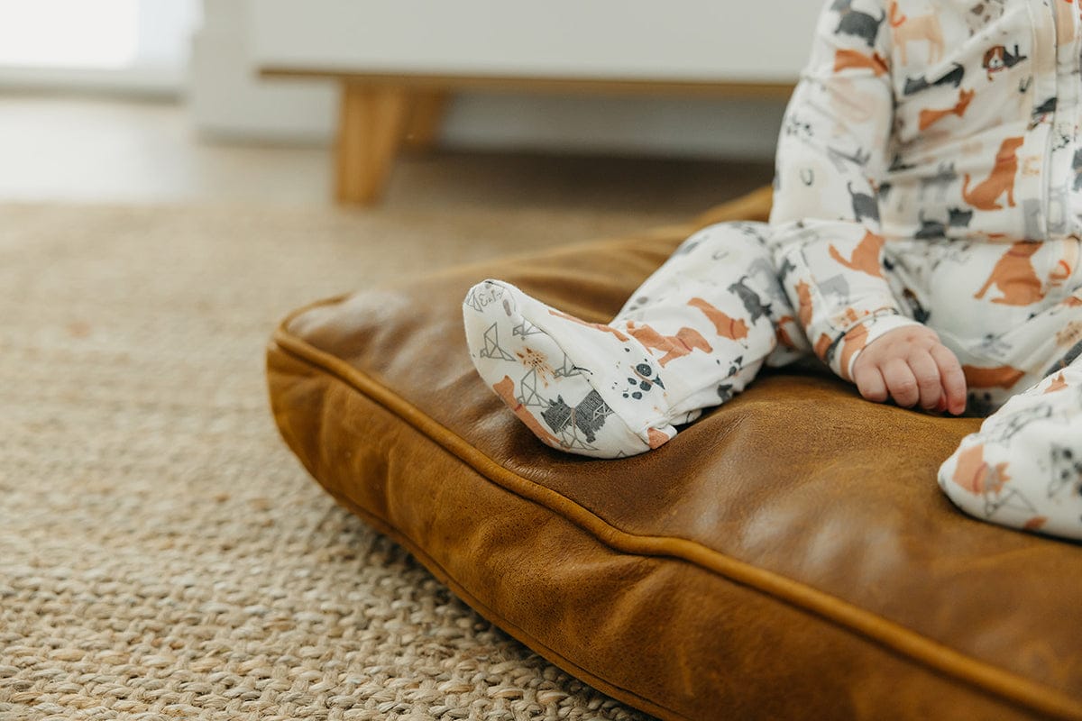 Copper Pearl Zip-up Footie - Rufus (0-3M) - X003V4HSXP