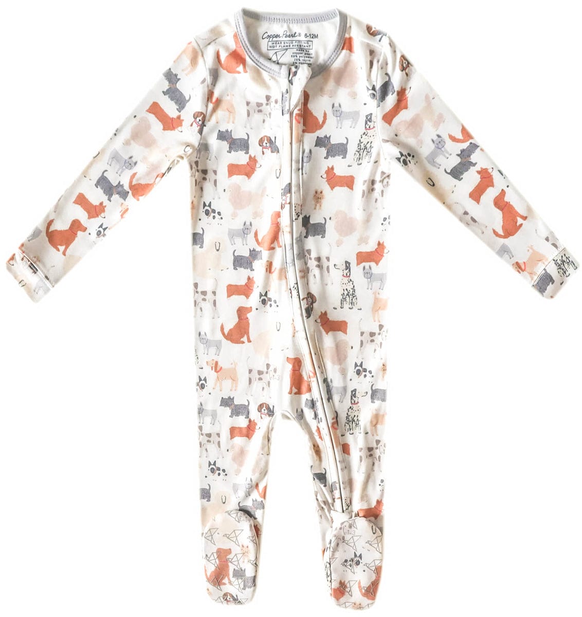 Copper Pearl Zip-up Footie - Rufus (18-24M) - X003V4HSQH