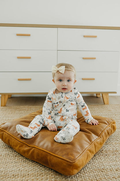 Copper Pearl Zip-up Footie - Rufus (3-6M) - X003V4NARD