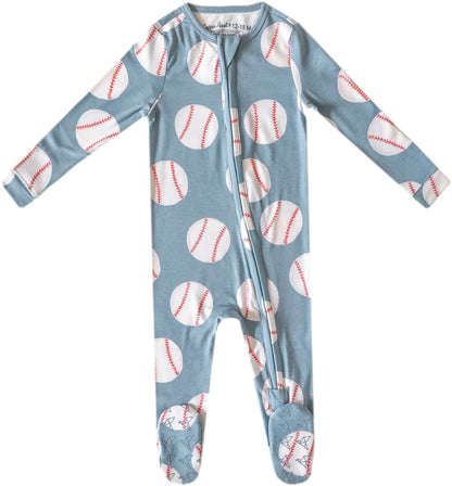 Copper Pearl Zip-up Footie - Slugger (18-24M) - X003QELBBF