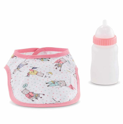 Corolle Bib and Magic Milk Bottle for 14" & 17" Baby Dolls - FRV04