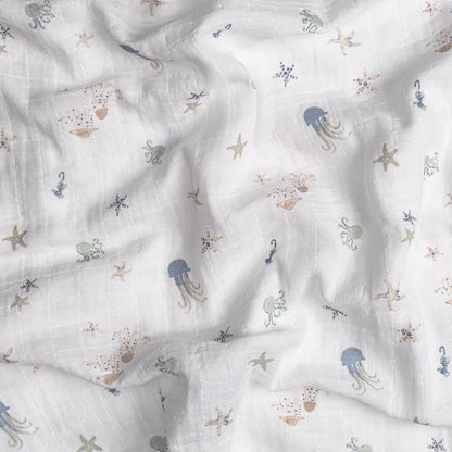Crane Baby Cove 3-pc. Swaddle Set - Sea Life - BC-160SWS-2
